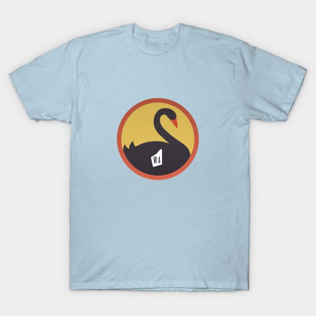 WA (Western Australia) Retro Style Logo T-Shirt by mushroompudding